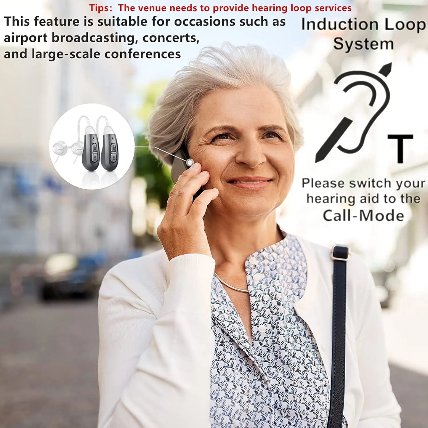 JINGHAO Digital Hearing Aids Rechargeable Invisible BTE Hearing Loss Ear Aids Sound Device for Elderly