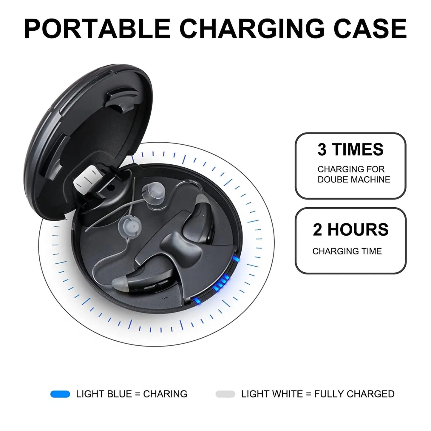JINGHAO Digital Hearing Aids Rechargeable Invisible BTE Hearing Loss Ear Aids Sound Device for Elderly