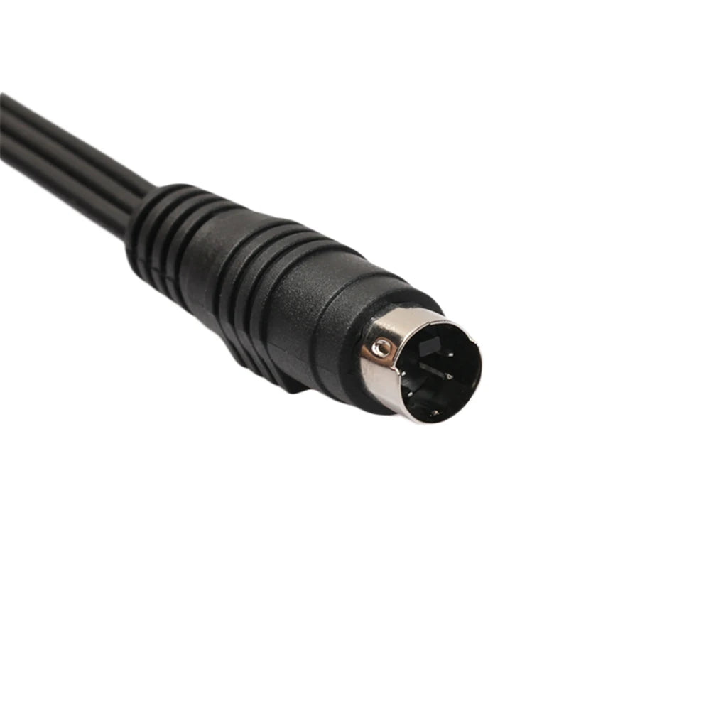 4 Pin S-Video To 3 RCA Adapter Cable Conversion Cord Black Audio Video Composite Extension Cable Copper Core for Computer Laptop